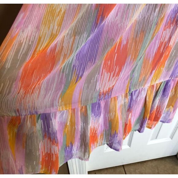 AQUA - NWT - 🎉3 X HP🎉 L Sz Small One-Shoulder Spring Print Midi Dress. ADORBS! - Picture 11 of 16